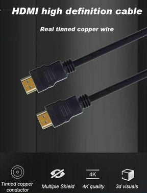 HDMI CABLE V2.0 ULTRA HD 4K 3D HIGH SPEED ETHERNET ARC HEC 1M - 5M