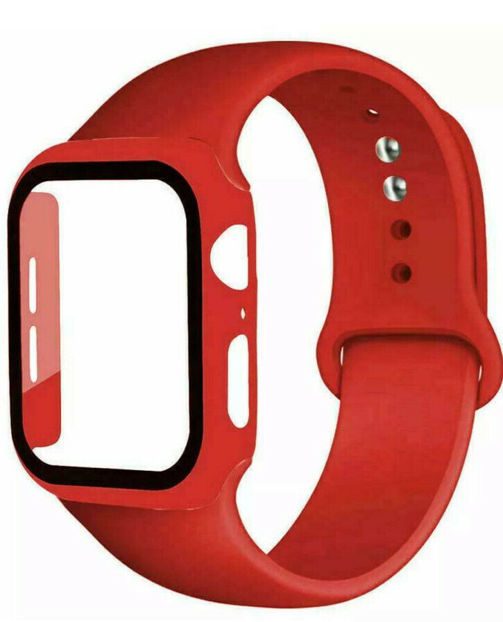 BAND / STRAP WITH COVER FOR APPLE WATCH SILICON NEW PREMIUM QUALITY 40MM