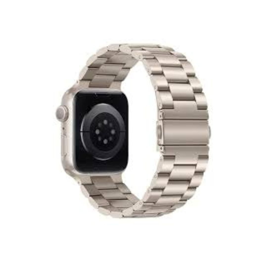 Stainless Steel Metal Wrist Strap For Apple Watch Band Starlight 42mm/44mm/45mm