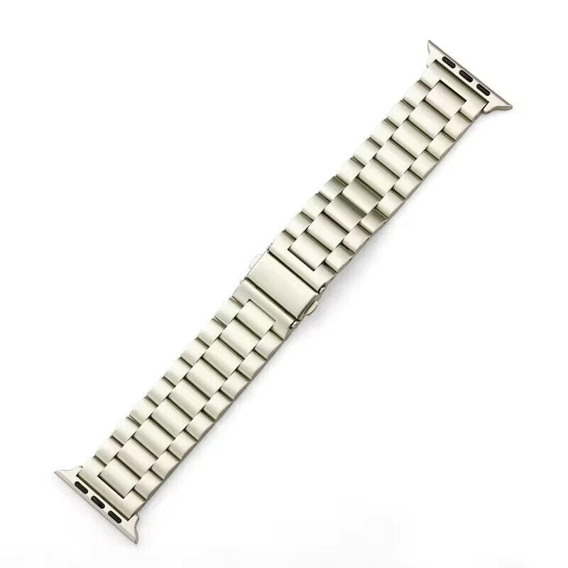 Stainless Steel Metal Wrist Strap For Apple Watch Band Starlight 42mm/44mm/45mm